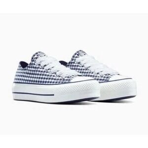 Converse Chuck Taylor All Star Lift Platform Gingham Obsidian A13664C Women 7